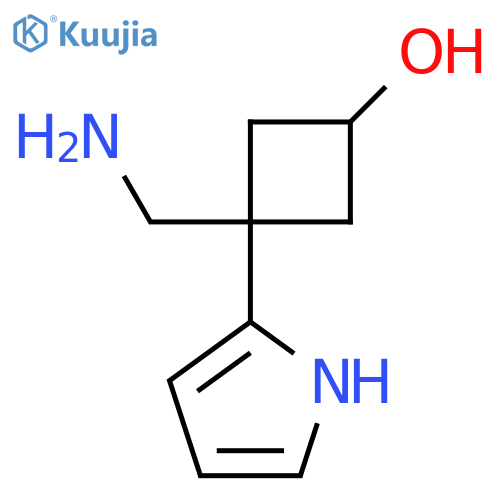 3-(aminomethyl)-3-(1H-pyrrol-2-yl)cyclobutan-1-ol structure
