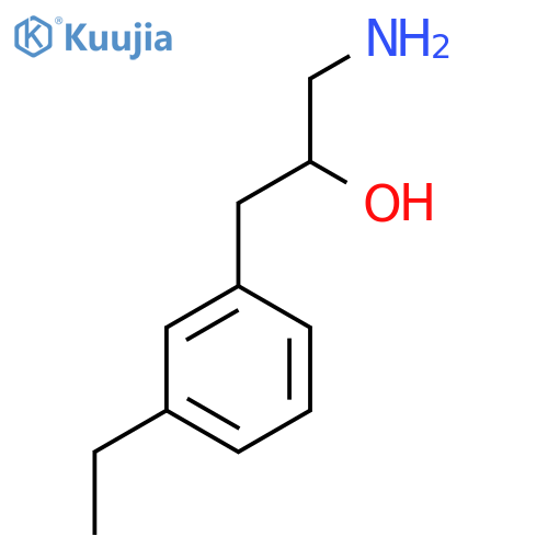 1-amino-3-(3-ethylphenyl)propan-2-ol structure