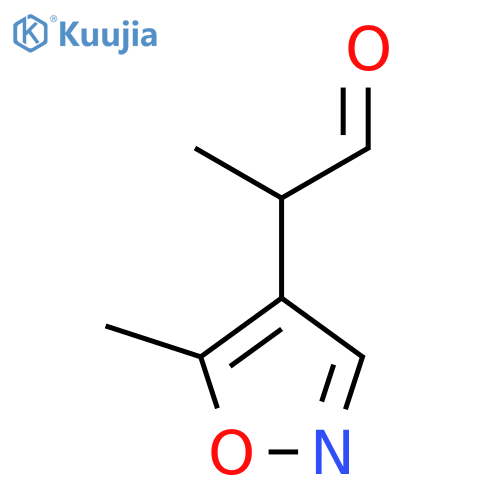 2-(5-methyl-1,2-oxazol-4-yl)propanal structure