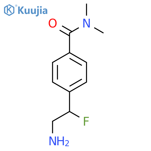 4-(2-amino-1-fluoroethyl)-N,N-dimethylbenzamide structure