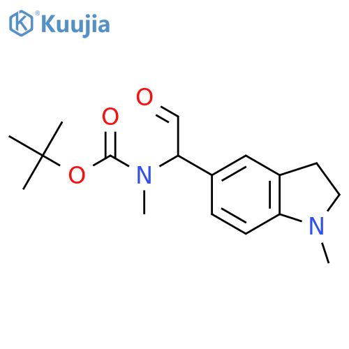 tert-butyl N-methyl-N-1-(1-methyl-2,3-dihydro-1H-indol-5-yl)-2-oxoethylcarbamate structure