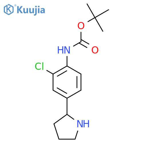 tert-butyl N-2-chloro-4-(pyrrolidin-2-yl)phenylcarbamate structure
