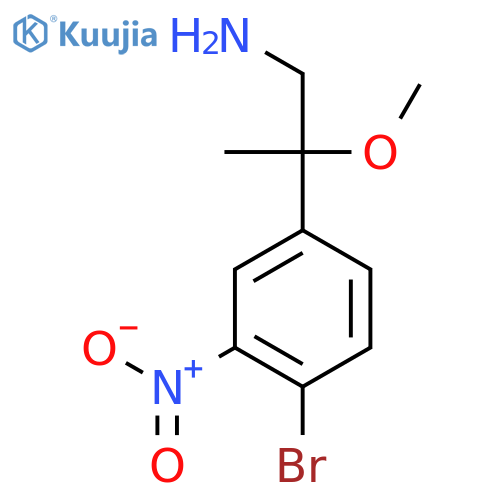 2-(4-bromo-3-nitrophenyl)-2-methoxypropan-1-amine structure
