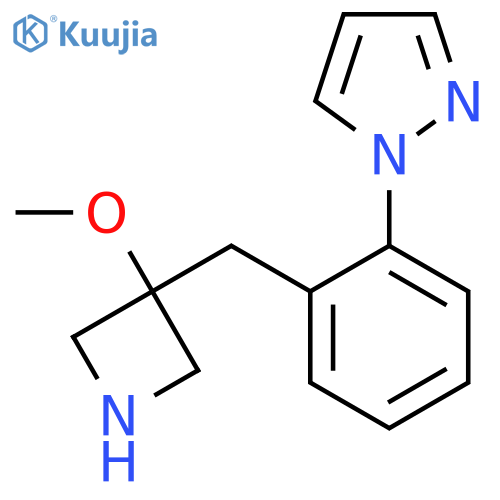 1-{2-(3-methoxyazetidin-3-yl)methylphenyl}-1H-pyrazole structure