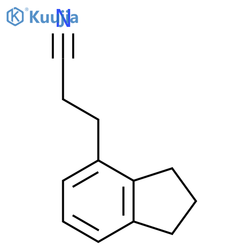 3-(2,3-dihydro-1H-inden-4-yl)propanenitrile structure