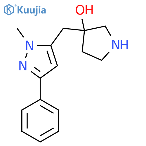 3-(1-methyl-3-phenyl-1H-pyrazol-5-yl)methylpyrrolidin-3-ol structure