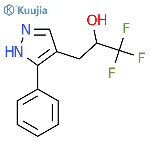 1,1,1-trifluoro-3-(3-phenyl-1H-pyrazol-4-yl)propan-2-ol structure
