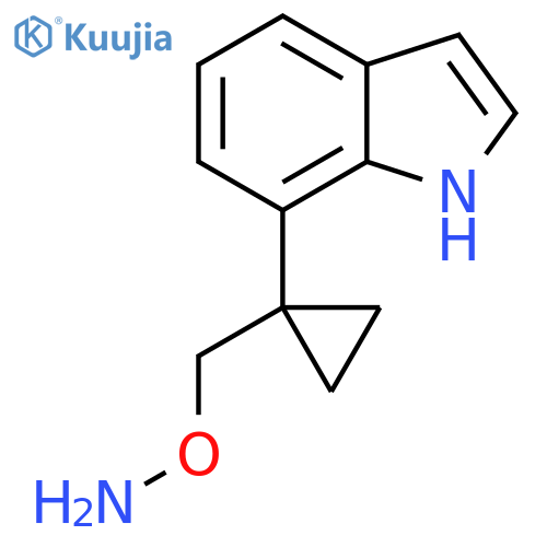 O-{1-(1H-indol-7-yl)cyclopropylmethyl}hydroxylamine structure