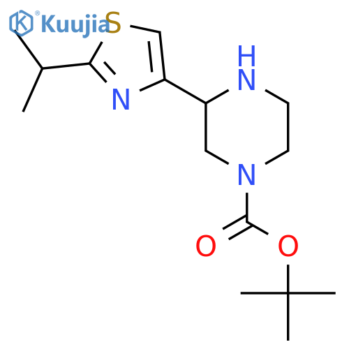 tert-butyl 3-2-(propan-2-yl)-1,3-thiazol-4-ylpiperazine-1-carboxylate structure