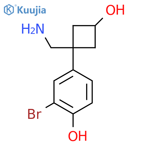 4-1-(aminomethyl)-3-hydroxycyclobutyl-2-bromophenol structure