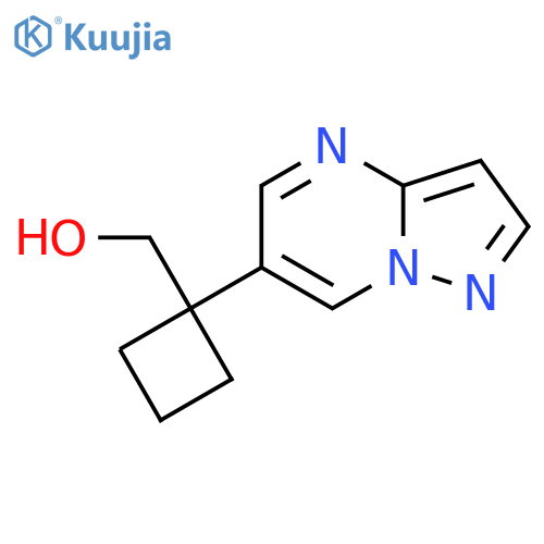 (1-{pyrazolo1,5-apyrimidin-6-yl}cyclobutyl)methanol structure