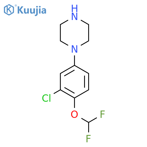 1-3-chloro-4-(difluoromethoxy)phenylpiperazine structure