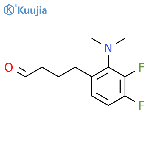 4-2-(dimethylamino)-3,4-difluorophenylbutanal structure