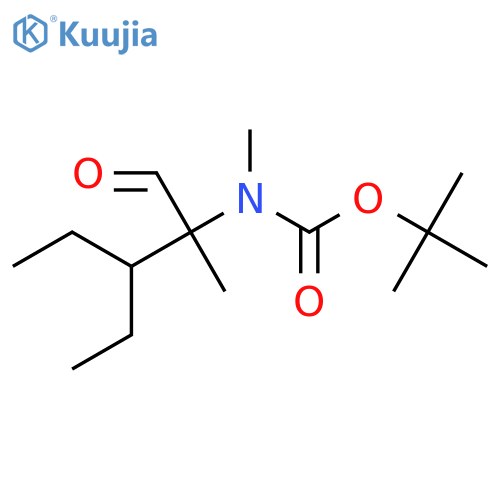 tert-butyl N-(3-ethyl-2-methyl-1-oxopentan-2-yl)-N-methylcarbamate structure