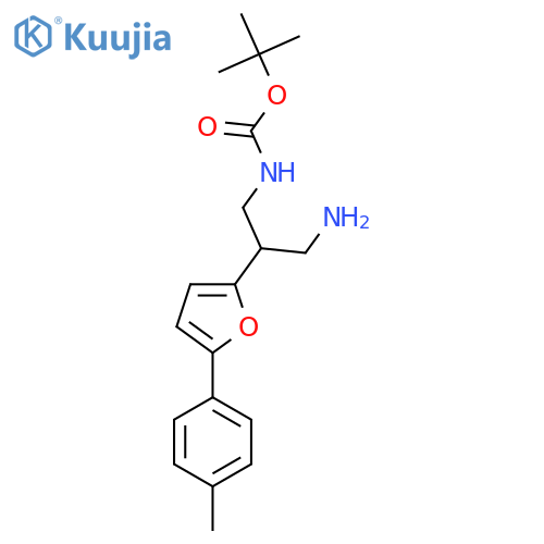 tert-butyl N-{3-amino-2-5-(4-methylphenyl)furan-2-ylpropyl}carbamate structure