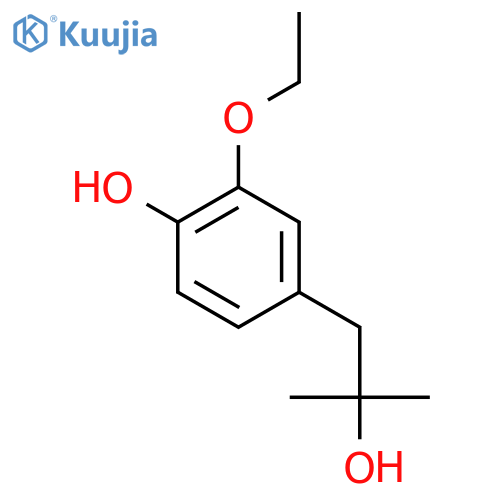 2-ethoxy-4-(2-hydroxy-2-methylpropyl)phenol structure