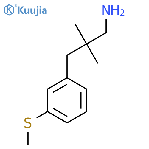 2,2-dimethyl-3-3-(methylsulfanyl)phenylpropan-1-amine structure