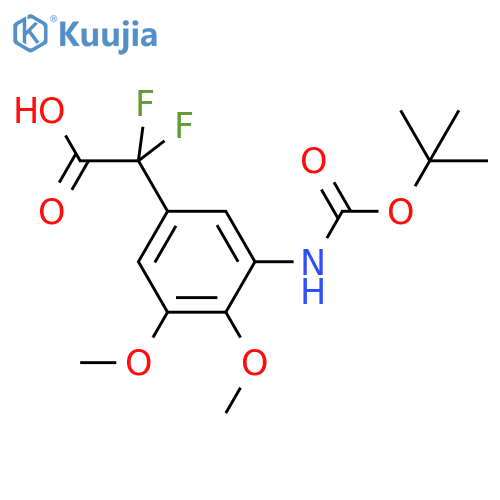 2-(3-{[(Tert-butoxy)carbonyl]amino}-4,5-dimethoxyphenyl)-2,2-difluoroacetic acid structure