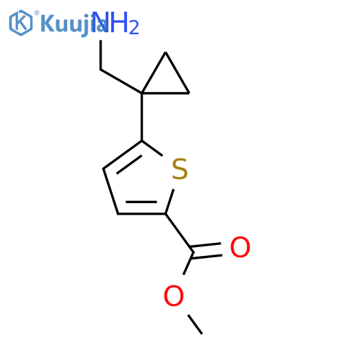methyl 5-1-(aminomethyl)cyclopropylthiophene-2-carboxylate structure