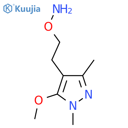 O-2-(5-methoxy-1,3-dimethyl-1H-pyrazol-4-yl)ethylhydroxylamine structure