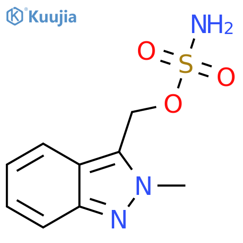 (2-methyl-2H-indazol-3-yl)methyl sulfamate structure