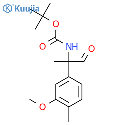 tert-butyl N-2-(3-methoxy-4-methylphenyl)-1-oxopropan-2-ylcarbamate structure