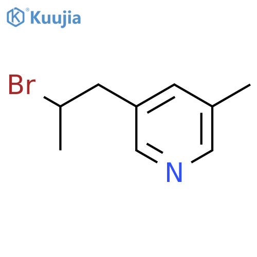 3-(2-bromopropyl)-5-methylpyridine structure