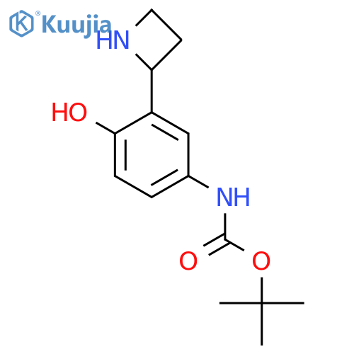 tert-butyl N-3-(azetidin-2-yl)-4-hydroxyphenylcarbamate structure