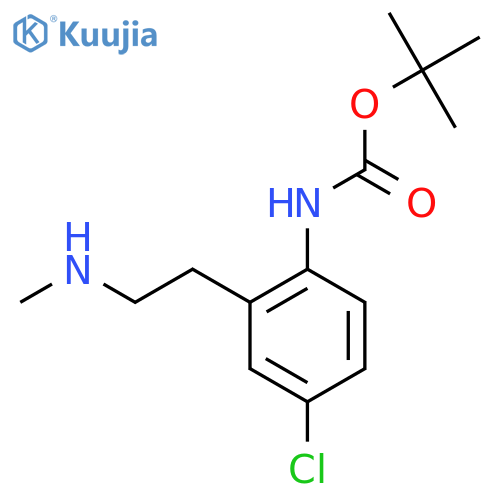 tert-butyl N-{4-chloro-2-2-(methylamino)ethylphenyl}carbamate structure