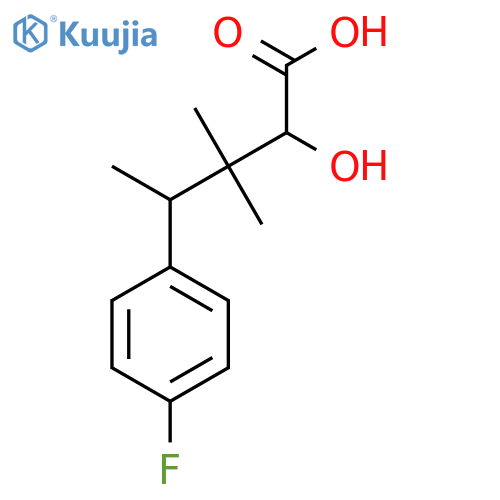 4-(4-fluorophenyl)-2-hydroxy-3,3-dimethylpentanoic acid structure