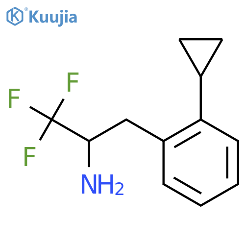 3-(2-cyclopropylphenyl)-1,1,1-trifluoropropan-2-amine structure