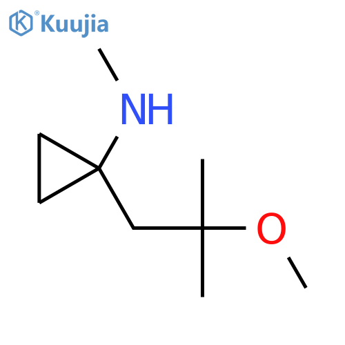 1-(2-methoxy-2-methylpropyl)-N-methylcyclopropan-1-amine structure