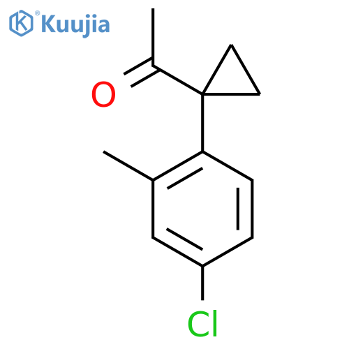 1-1-(4-chloro-2-methylphenyl)cyclopropylethan-1-one structure