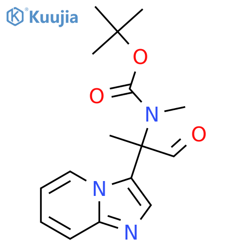 tert-butyl N-(2-{imidazo[1,2-a]pyridin-3-yl}-1-oxopropan-2-yl)-N-methylcarbamate structure