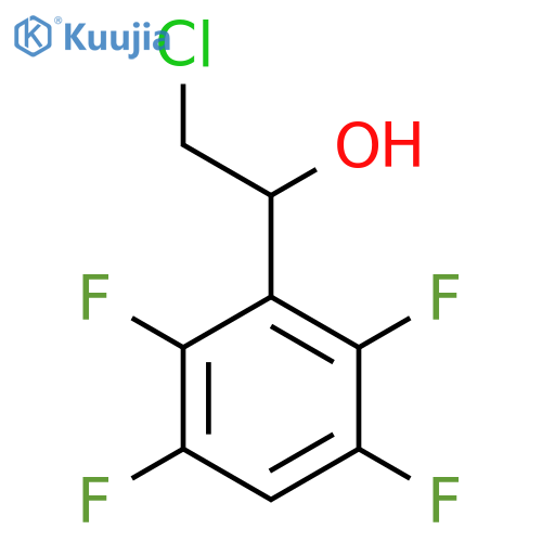 2-chloro-1-(2,3,5,6-tetrafluorophenyl)ethan-1-ol structure