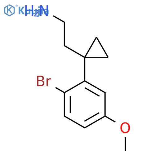 2-1-(2-bromo-5-methoxyphenyl)cyclopropylethan-1-amine structure