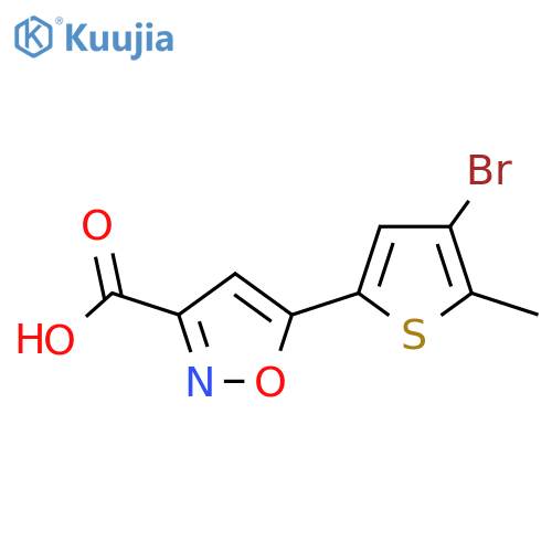5-(4-bromo-5-methylthiophen-2-yl)-1,2-oxazole-3-carboxylic acid structure