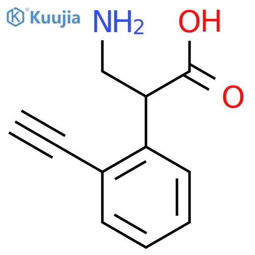 3-amino-2-(2-ethynylphenyl)propanoic acid structure
