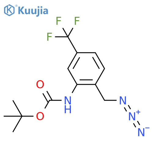 tert-butyl N-2-(azidomethyl)-5-(trifluoromethyl)phenylcarbamate structure