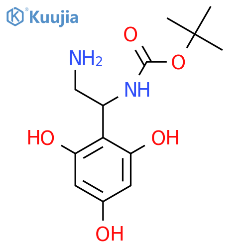 tert-butyl N-2-amino-1-(2,4,6-trihydroxyphenyl)ethylcarbamate structure