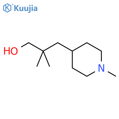 2,2-dimethyl-3-(1-methylpiperidin-4-yl)propan-1-ol structure