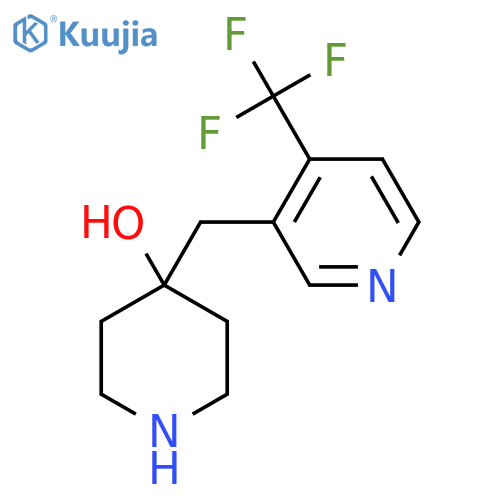 4-{4-(trifluoromethyl)pyridin-3-ylmethyl}piperidin-4-ol structure