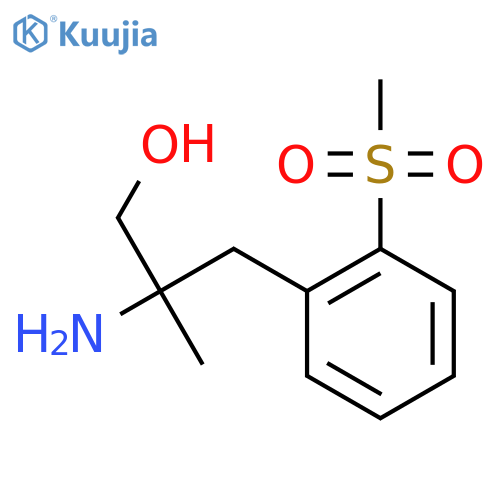 2-amino-3-(2-methanesulfonylphenyl)-2-methylpropan-1-ol structure