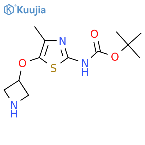 tert-butyl N-5-(azetidin-3-yloxy)-4-methyl-1,3-thiazol-2-ylcarbamate structure
