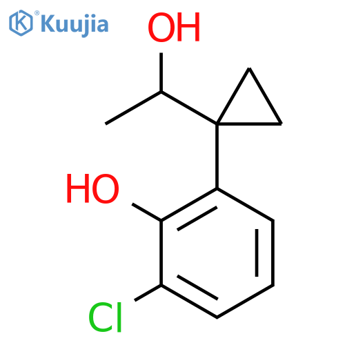 2-chloro-6-1-(1-hydroxyethyl)cyclopropylphenol structure