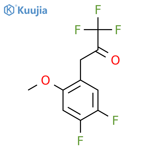3-(4,5-difluoro-2-methoxyphenyl)-1,1,1-trifluoropropan-2-one structure