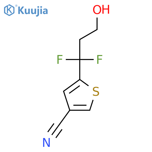 5-(1,1-difluoro-3-hydroxypropyl)thiophene-3-carbonitrile structure