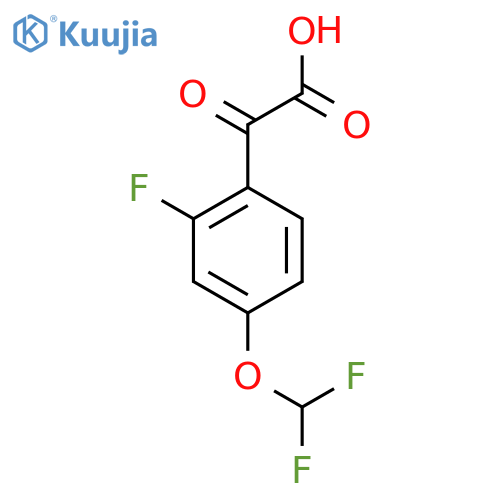 2-4-(difluoromethoxy)-2-fluorophenyl-2-oxoacetic acid structure