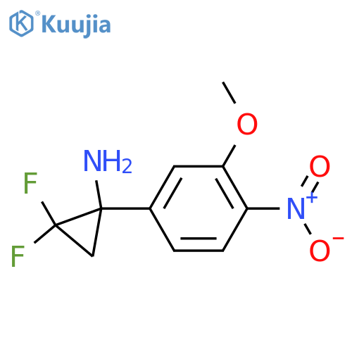 2,2-difluoro-1-(3-methoxy-4-nitrophenyl)cyclopropan-1-amine structure