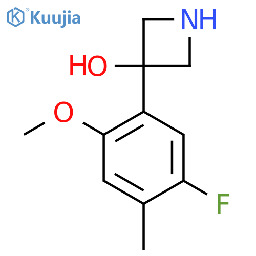 3-(5-fluoro-2-methoxy-4-methylphenyl)azetidin-3-ol structure